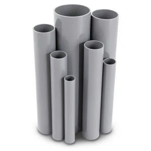 مواسير UPVC مقاس ¼ 1 إنش سمك 1.78 مم لون رمادي