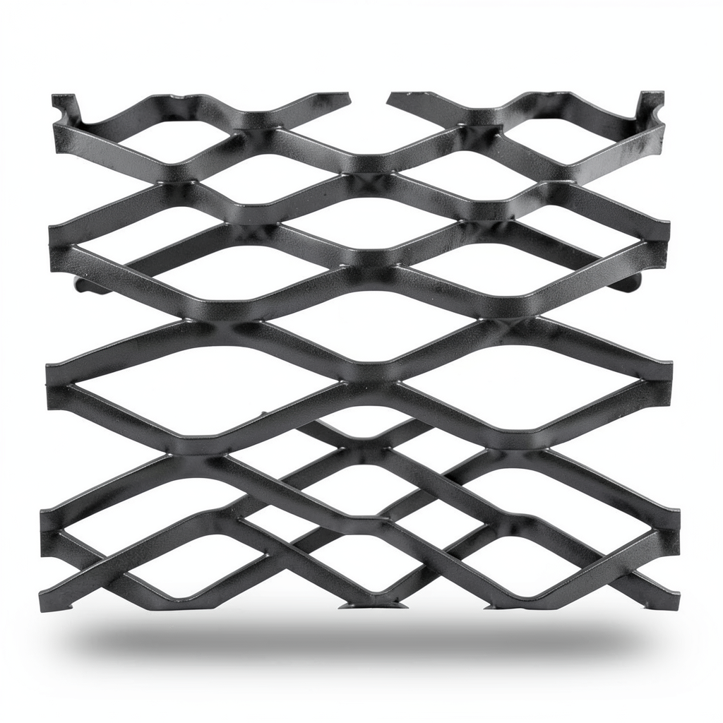 Hot Rolled Steel Expanded Metal Mesh 1.8 mm Thickness 2.44 m Width 2 m Length Black