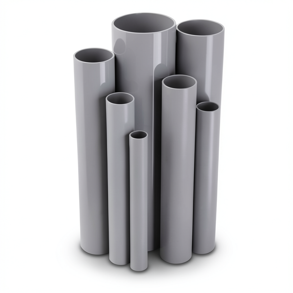 مواسير UPVC مقاس 3 إنش سمك 3.18 مم لون رمادي
