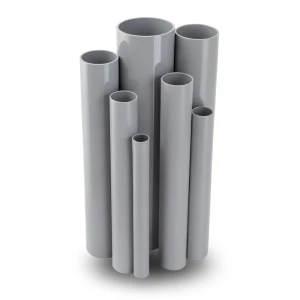 مواسير UPVC مقاس 4 إنش سمك 3.81 مم لون رمادي