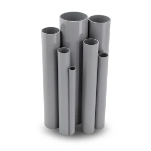 مواسير UPVC جدول 40 مقاس 1 إنش سمك 3.38 مم لون رمادي