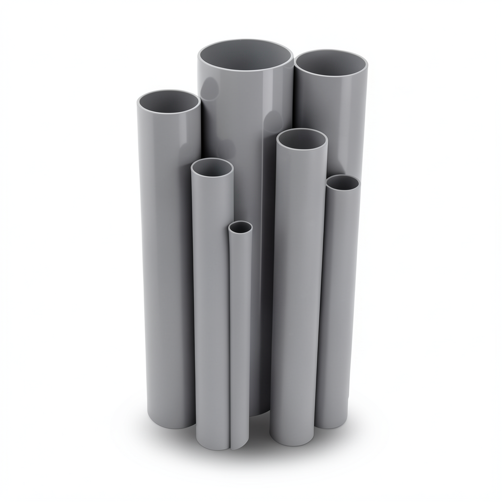 UPVC Pipes Schedule 40 Size 1 Inch Thickness 3.38 mm Gray
