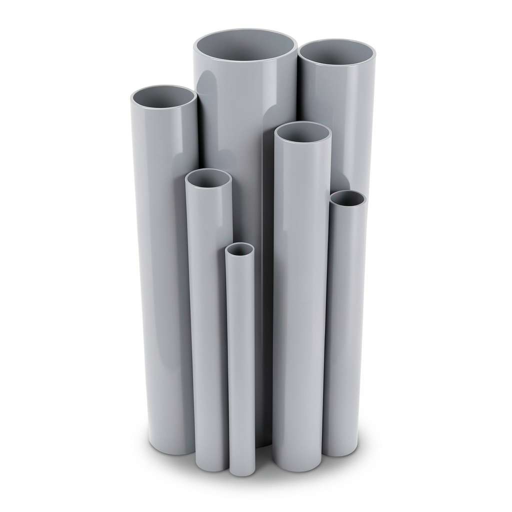 مواسير UPVC جدول 40 مقاس 2 إنش سمك 3.91 مم لون رمادي