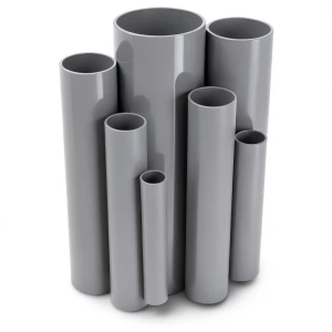 مواسير UPVC جدول 40 مقاس 4 إنش سمك 6.02 مم لون رمادي