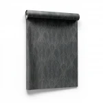 Italian Wallpaper Dark Gray Color Modern Design, Size 10mx0.53m, Model Z21712