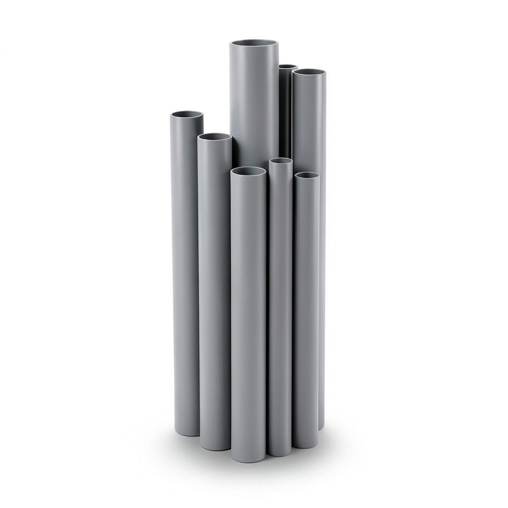 مواسير UPVC جدول 80 مقاس ¾ إنش سمك 3.91 مم لون رمادي
