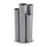 مواسير UPVC جدول 80 مقاس 1 إنش سمك 4.55 مم لون رمادي