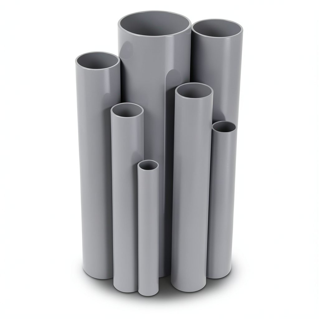 مواسير UPVC جدول 80 مقاس 2 إنش سمك 5.54 مم لون رمادي
