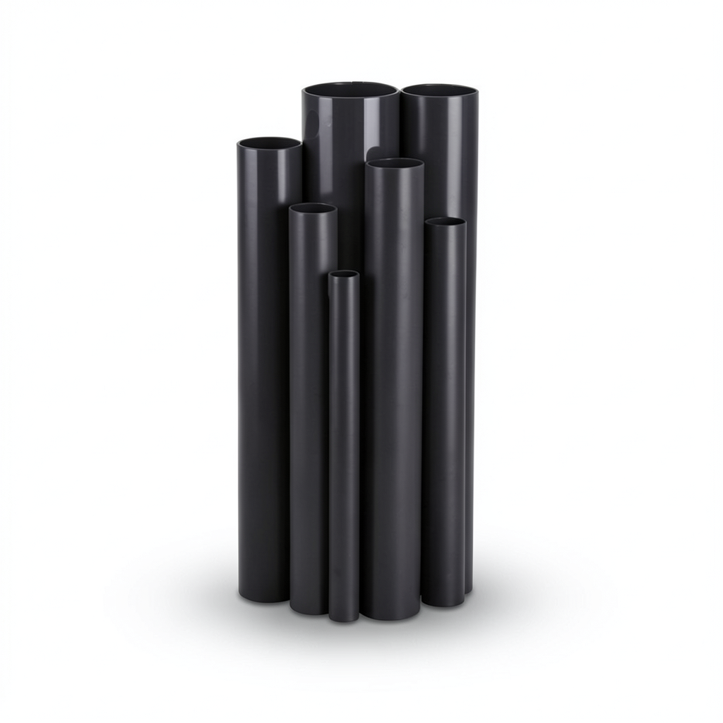 UPVC Pipes 15 Bar Pressure 75.3 mm Diameter 5.5 mm Thickness Black