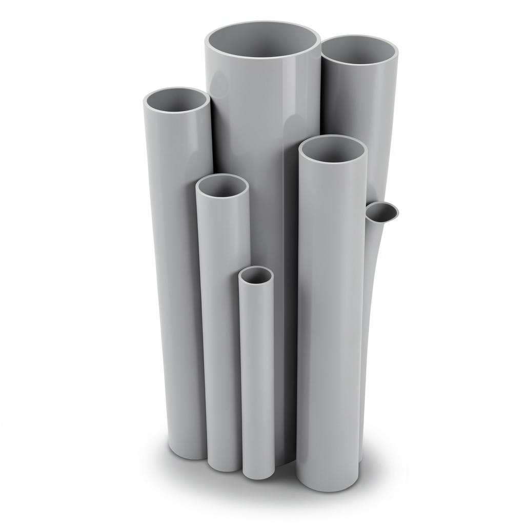 UPVC Pipes Nominal Pressure 15 Bar Outside Diameter 89.1 mm Thickness 6.6 mm Gray
