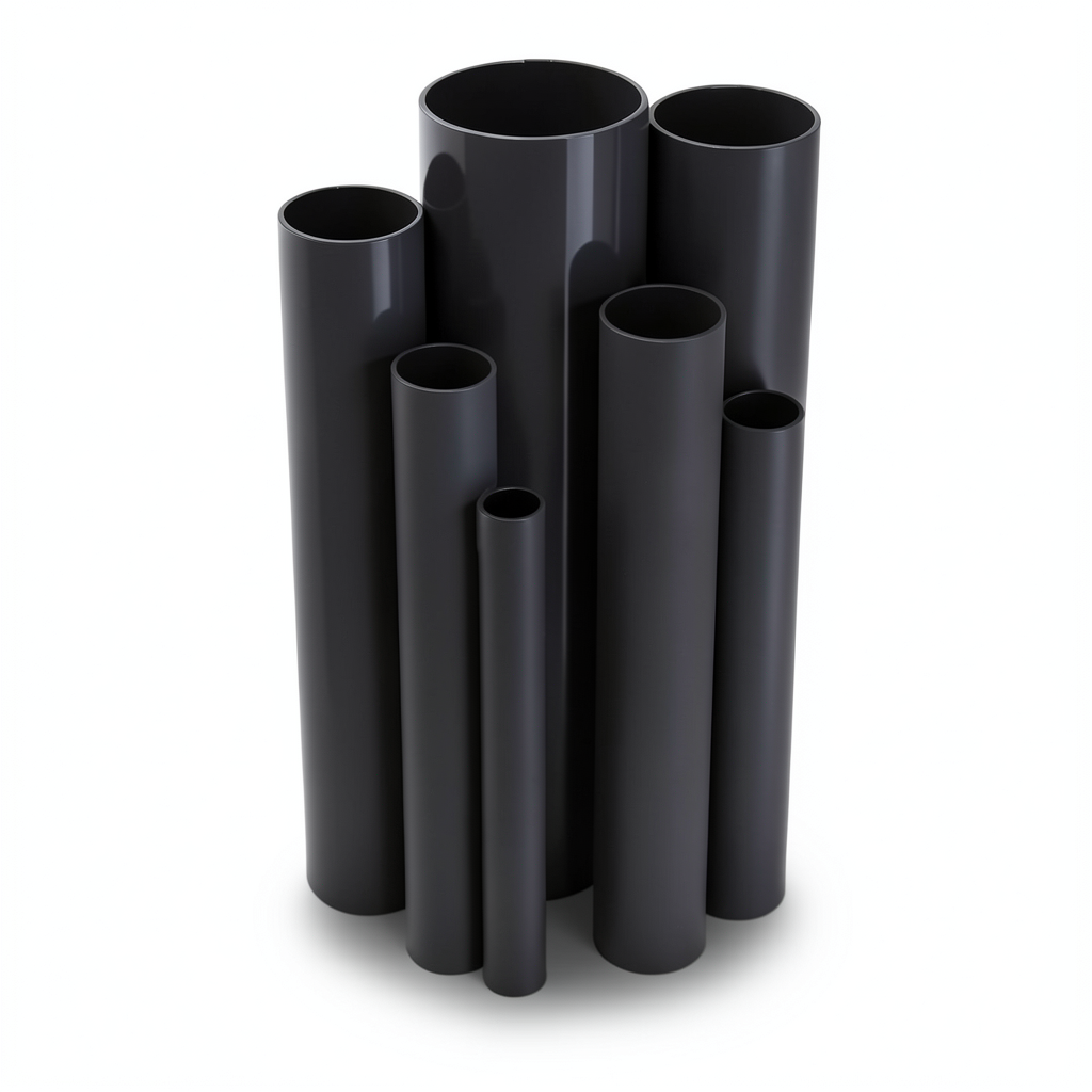 UPVC Pipes 15 Bar Pressure 89.1 mm Diameter 6.6 mm Thickness Black