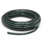 لفة أنابيب بلاستيك HDPE ضغط 4 بار PE 80 قطر خارجي 63 مم SDR 41 اسود مع خط اخضر
