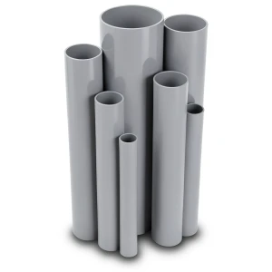 UPVC Pipes Nominal Pressure 6 Bar Outside Diameter 114.5 mm Thickness 4 mm Gray