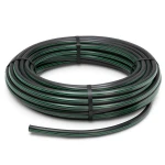 لفة أنابيب بلاستيك HDPE ضغط 4 بار PE 80 قطر خارجي 110 مم SDR 41 أسود مع خط أخضر