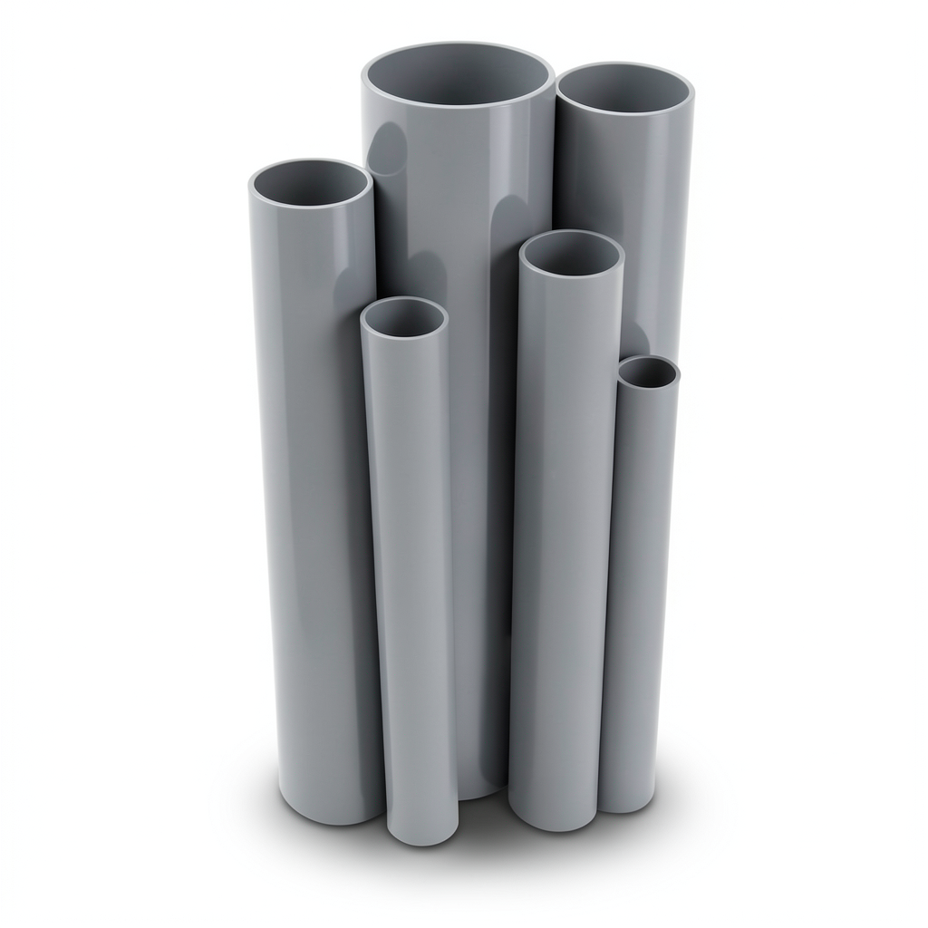 UPVC Pipes Nominal Pressure 12 Bar Outside Diameter 114.1 mm Thickness 6 mm Gray