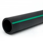 HDPE Polyethylene Pipe  Nominal Pressure 10 Bar [PE 80] Outside Diameter 400 mm  SDR 13.6  Color Black with Green Stripes | Almona Factory