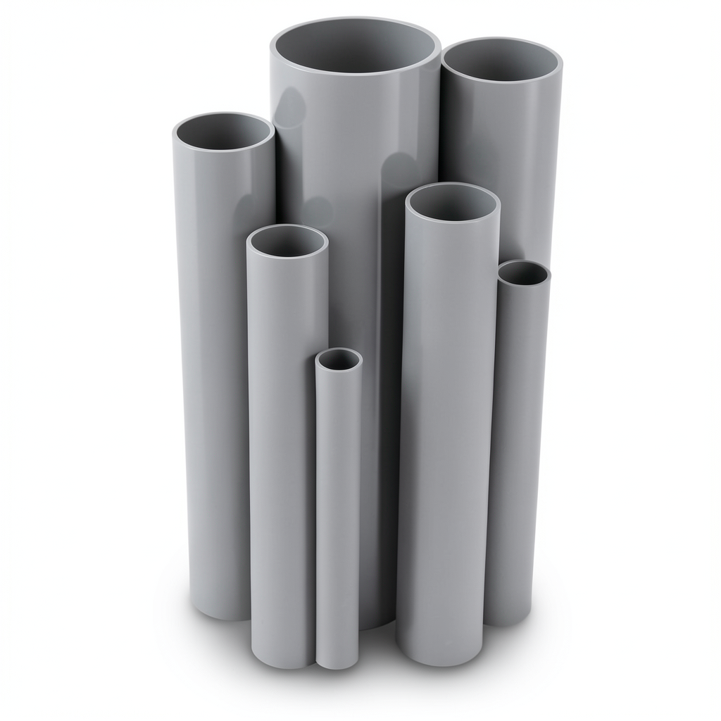 UPVC Pipes Nominal Pressure 15 Bar Outside Diameter 114.1 mm Thickness 7.3 mm Gray