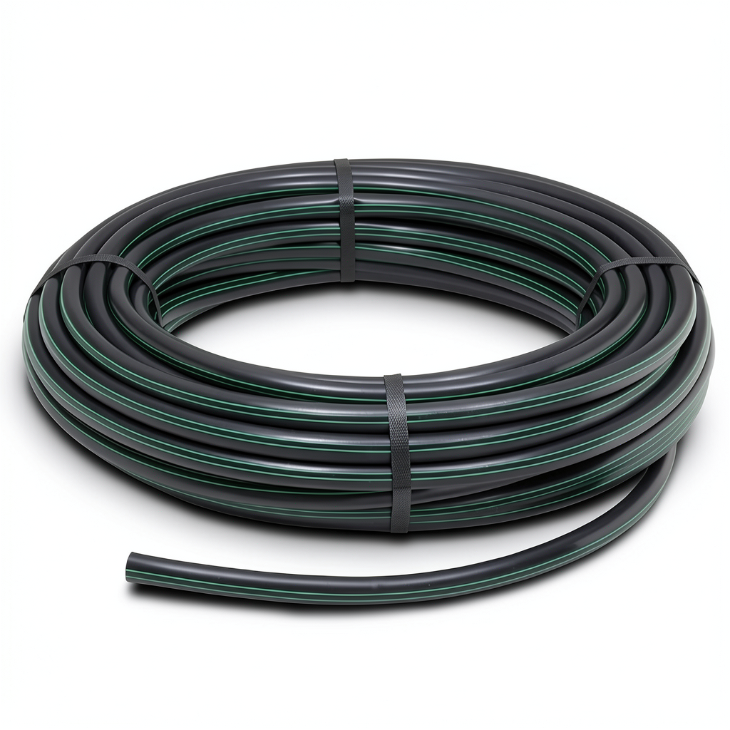 HDPE Coil Pipe 4 Bar Pressure PE 80 Outer Diameter 125 mm Thickness 3.1 mm Black