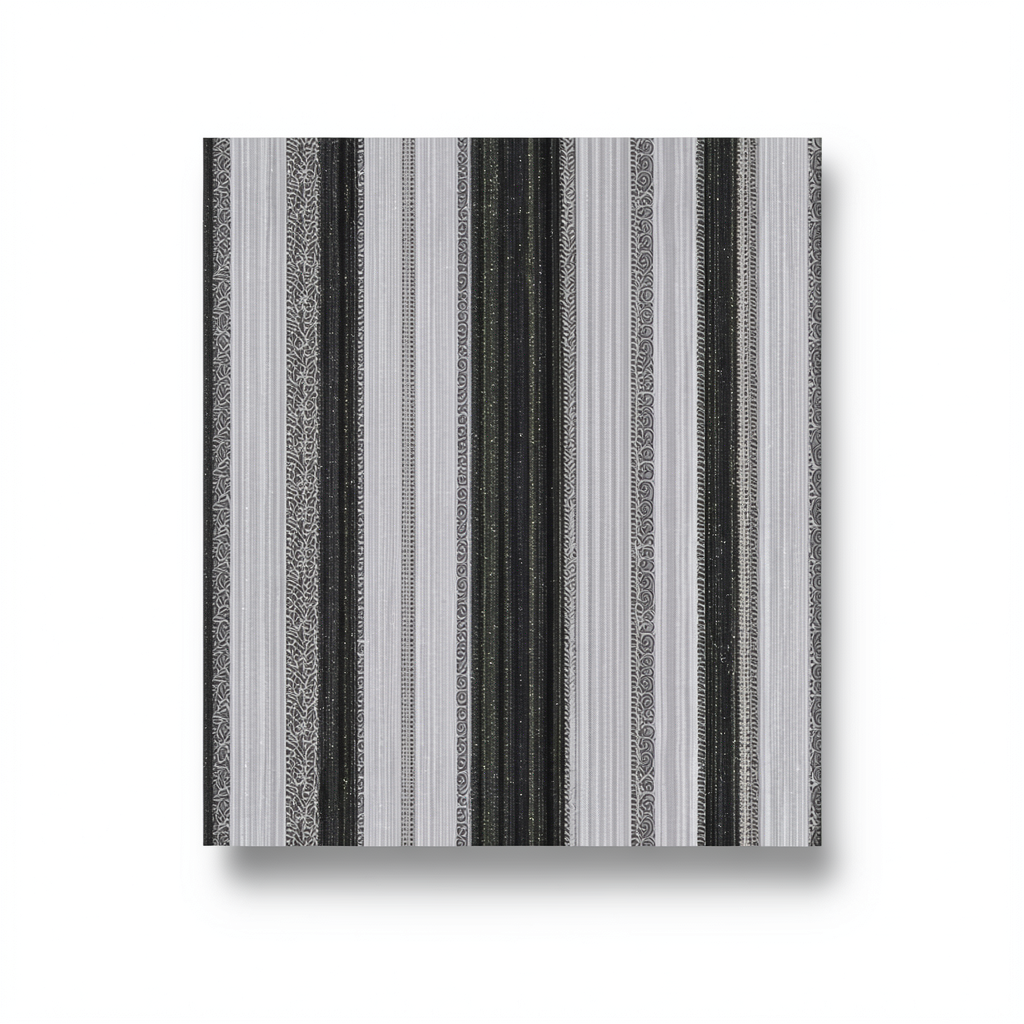 Italian Wall Decoration 10m x 0.53m Gray with Black, Model 6242