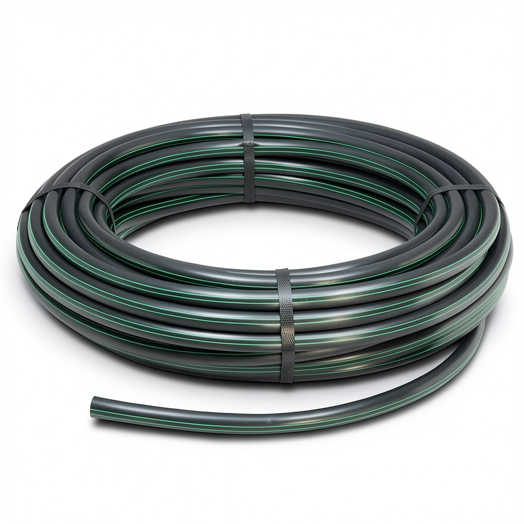 لفة أنابيب HDPE ضغط 4 بار PE 80 قطر خارجي 125 مم سماكة 3.1 مم لون أسود
