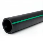 مواسير بلاستيك HDPE ضغط  10 بار [PE 80] قطر خارجي 630 مم  SDR 13.6  لون اسود مع خط اخضر | مصنع المنى