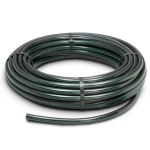 لفة أنابيب بلاستيك HDPE ضغط 4 بار PE 80 قطر خارجي 63 مم SDR 41 اسود مع خط اخضر