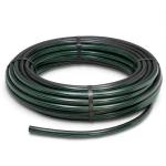 لفة أنابيب HDPE ضغط 4 بار PE 80 قطر خارجي 75 مم SDR 41 أسود مع خطوط خضراء