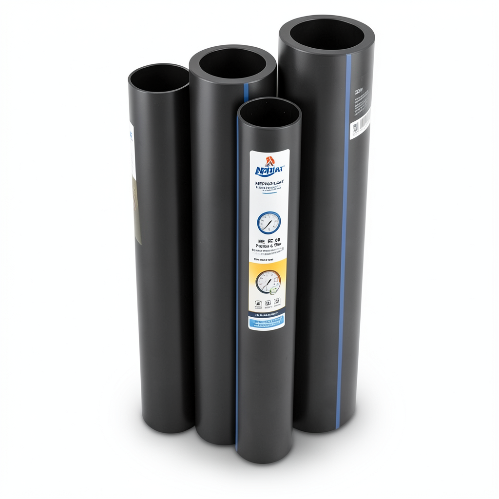 مواسير HDPE PE 80 ضغط 6 بار قطر خارجي 560 مم سمك 25.5 مم لون اسود | نيبروبلاست