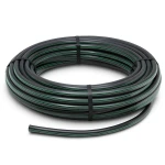 لفة أنابيب HDPE ضغط 4 بار PE 80 قطر خارجي 140 مم SDR 41 أسود مع خطوط خضراء