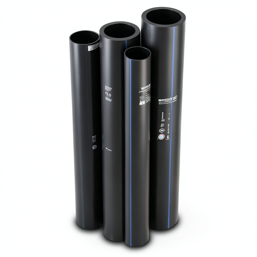 HDPE Pipes PE 80 Pressure 6 Bar Outside Diameter 200 mm Thickness 9.1 mm Black | NEPROPLAST