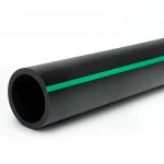 HDPE Polyethylene Pipe  Nominal Pressure 10 Bar [PE 80] Outside Diameter 400 mm  SDR 13.6  Color Black with Green Stripes | Almona Factory