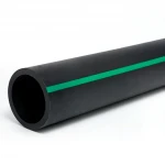 أنابيب HDPE ضغط  10 بار [PE 80] قطر خارجي 450 مم  SDR 13.6  لون اسود مع خط اخضر | مصنع المنى