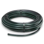 لفة أنابيب بلاستيك HDPE ضغط 4 بار PE 80 قطر خارجي 90 مم SDR 33 أسود مع خطوط خضراء