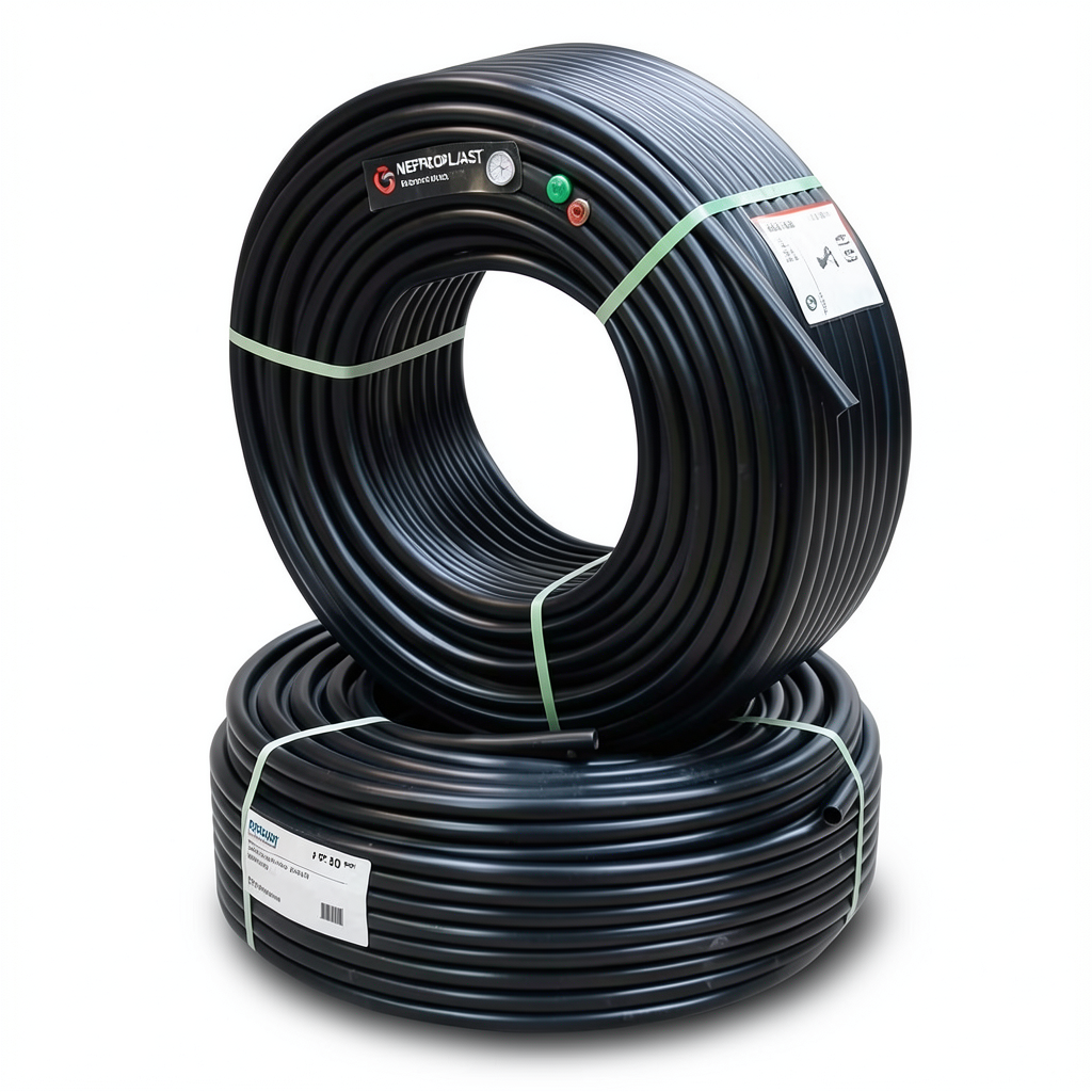أنابيب HDPE PE 80 ضغط 6 بار قطر خارجي 110 مم سمك 5.0 مم لون أسود | نيبروبلاست