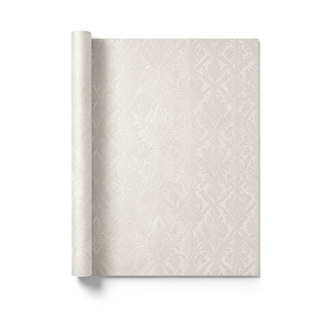 Italian Wallpaper Pattern Design 10m x 1.06m, Pale Beige