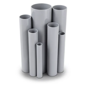مواسير UPVC جدول 80 مقاس 1 إنش سمك 4.55 مم لون رمادي
