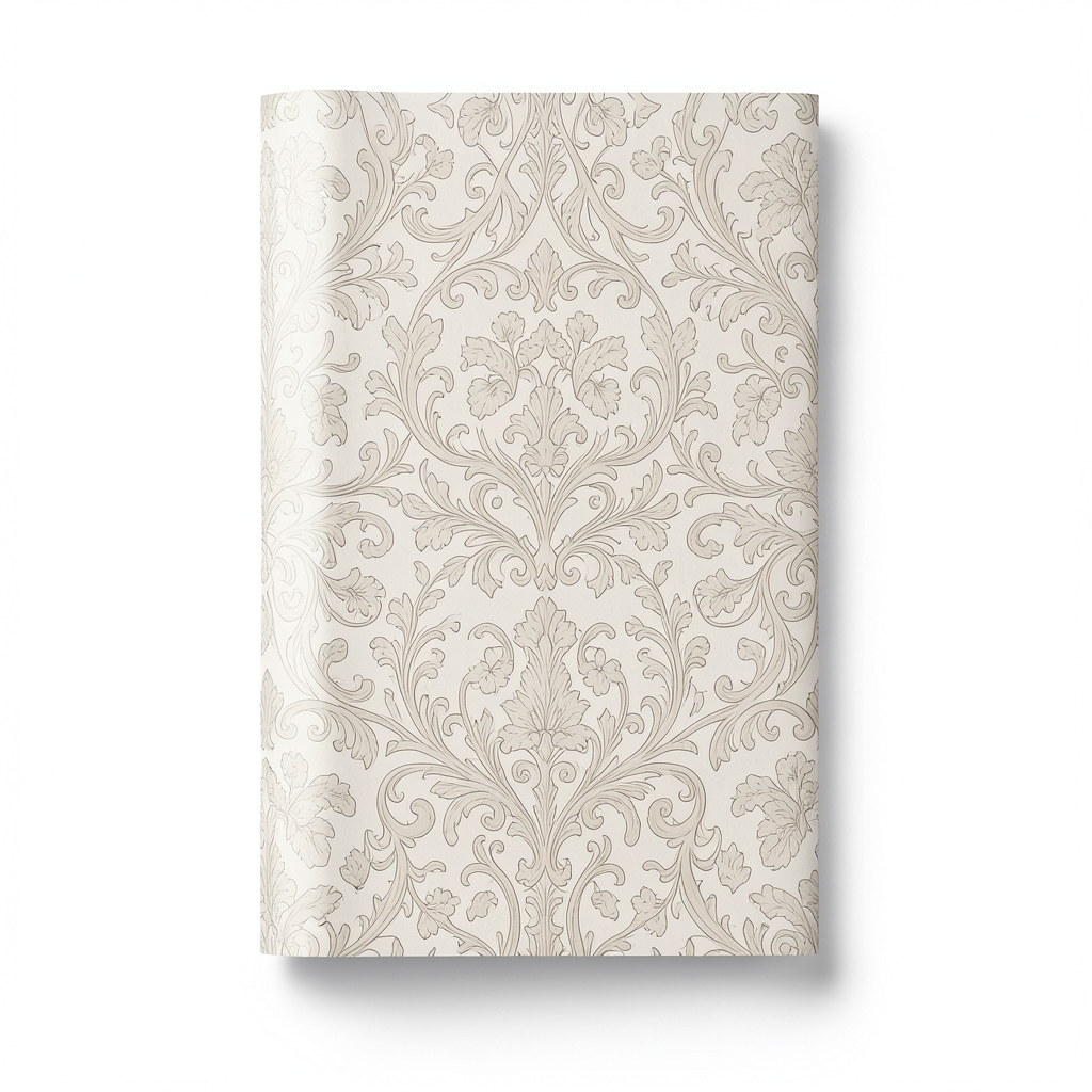 Italian Wallpaper Pattern Design 10m x 1.06m, Pale Beige