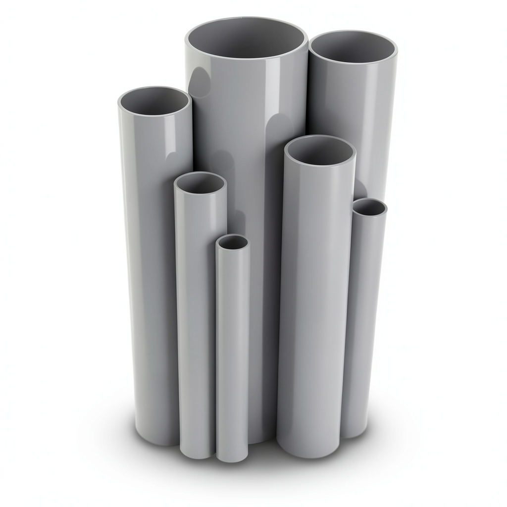 مواسير UPVC جدول 80 مقاس 2 إنش سمك 5.54 مم لون رمادي
