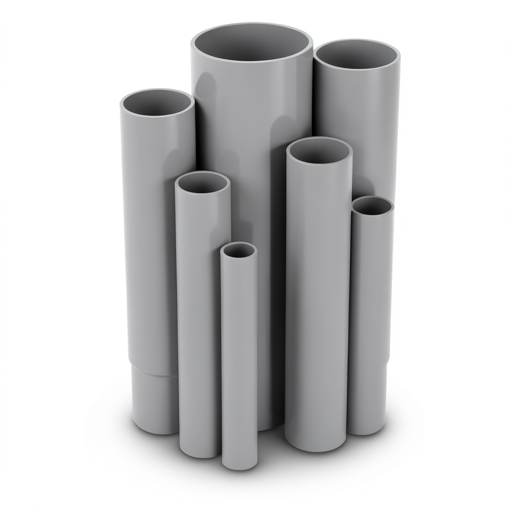 UPVC Pipes Nominal Pressure 15 Bar Outside Diameter 89.1 mm Thickness 6.6 mm Gray