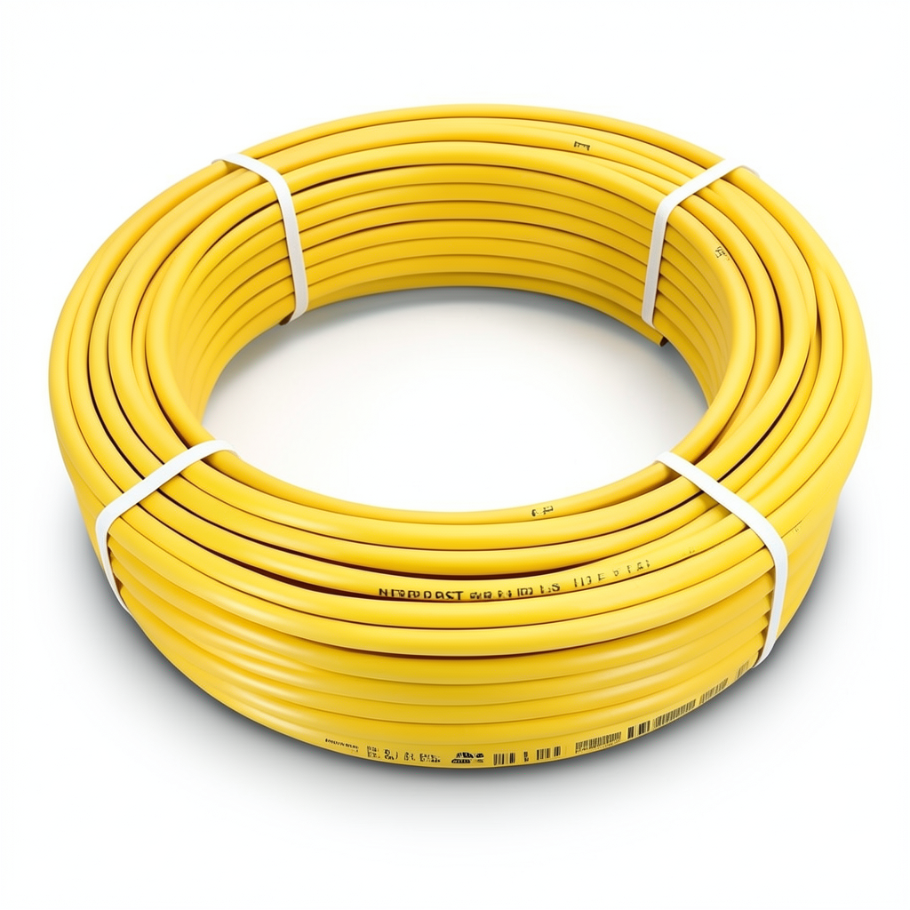 أنابيب HDPE PE 80 ضغط 6 بار قطر خارجي 90 مم سمك 4.1 مم لون أصفر | نيبروبلاست
