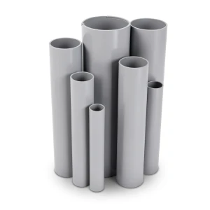 UPVC Pipes Nominal Pressure 9 Bar Outside Diameter 114.5 mm Thickness 5.2 mm Gray