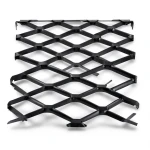 Hot Rolled Black Steel Expanded Metal Mesh Bahri Thickness 1.7 mm Width 2.44 m Length 4 m