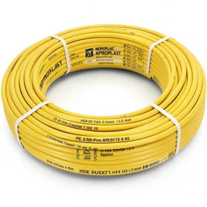 أنابيب HDPE PE 80 ضغط 6 بار قطر خارجي 110 مم سمك 5.0 مم لون أصفر | نيبروبلاست
