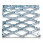 Galvanised Steel Expanded Metal Mesh  Bahri Thickness 1.7 mm Width 2.44  meter Length 7 M | Bait Al Tatawor Company