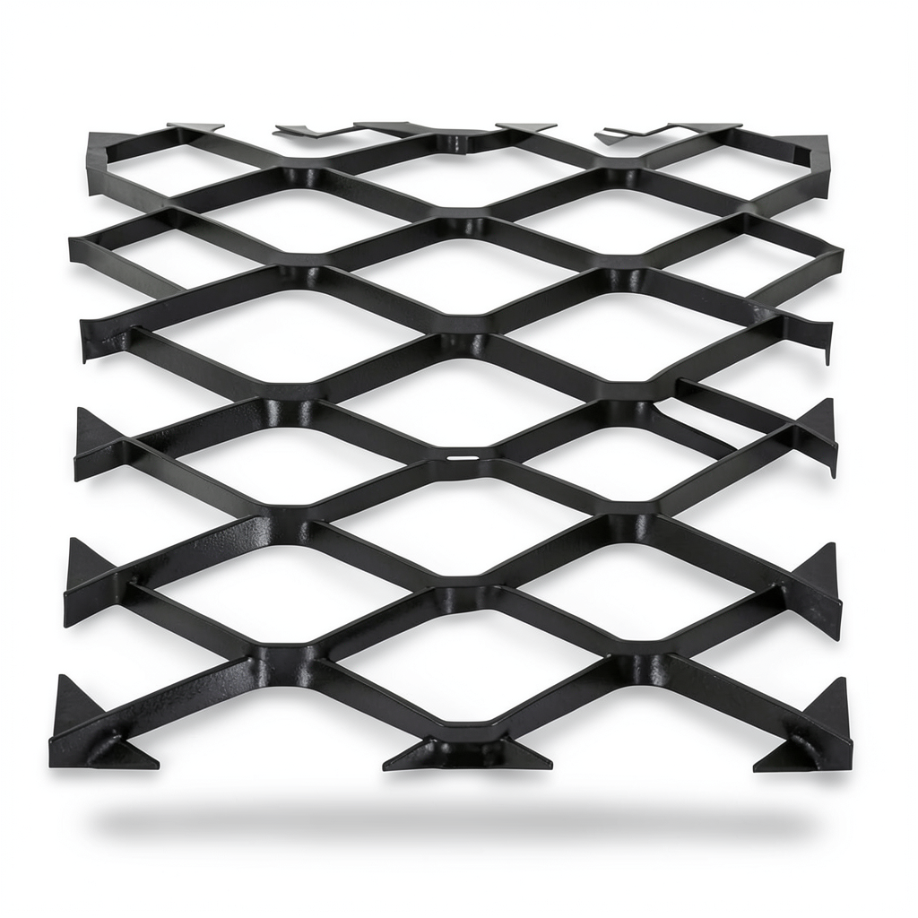 Hot Rolled Black Steel Expanded Metal Mesh Bahri 1.8 mm Thickness 2.44 m Width 5 m Length