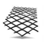 Hot Rolled Black Steel Expanded Metal Mesh Bahri 2 mm Thickness 2.44 m Width 5 m Length