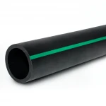 HDPE Polyethylene Pipe  Nominal Pressure 10 Bar [PE 80] OD 450 mm  SDR 13.6  Color Black with Green Stripes | Almona Factory