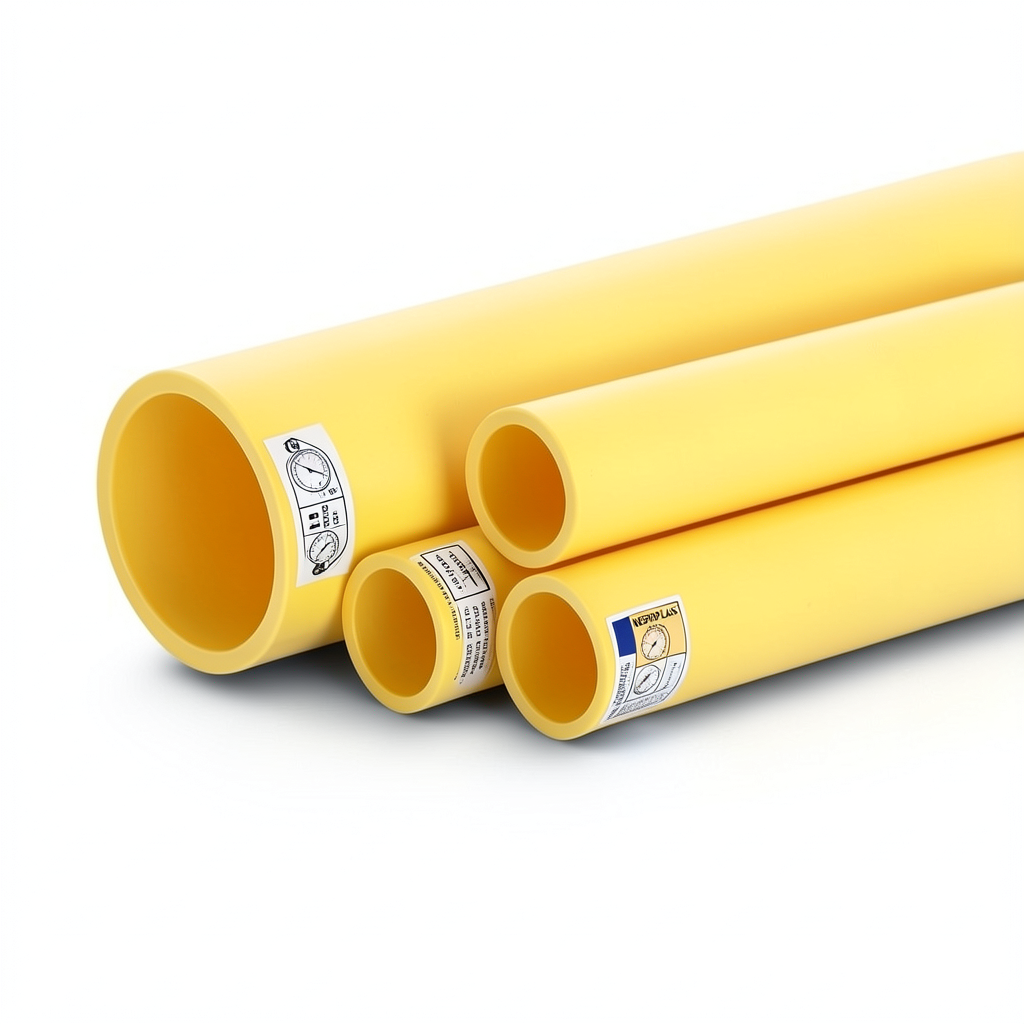 Neproplast HDPE Pipes PE 80 Pressure 6 Bar Outside Diameter 140 mm Thickness 6.4 mm Yellow | NEPROPLAST