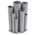 مواسير UPVC جدول 80 مقاس 3 إنش سمك 7.62 مم لون رمادي
