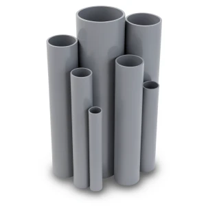 UPVC Pipes 15 Bar Pressure 114.5 mm Diameter 8.4 mm Thickness Gray